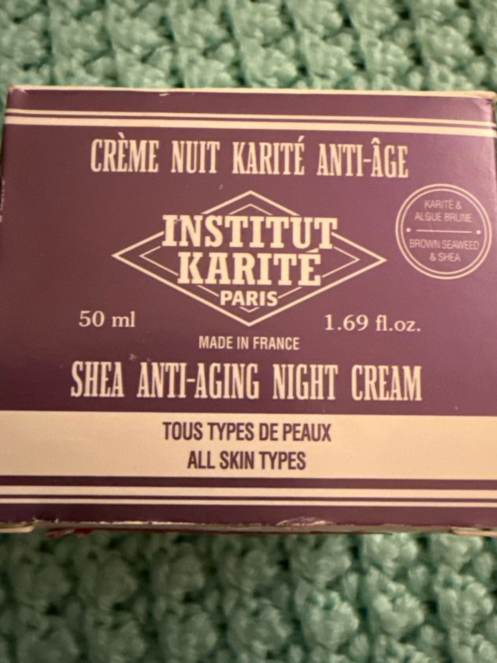 Institut Karité Shea Anti-Aging Night Cream - Purple